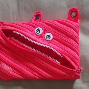 Zipit Monster 3-ring Binder Pencil Pouch, Hot Pink, Girls